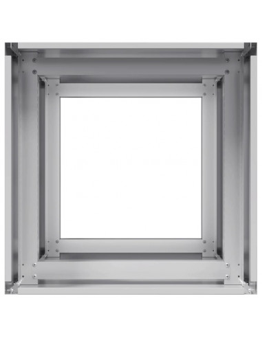 Fioriera 40x40x80 cm in Acciaio Zincato