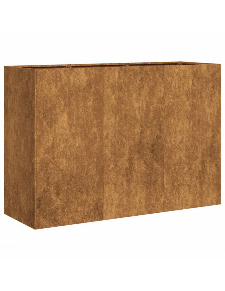 Fioriera Arrugginita 120x40x80 cm in Acciaio Corten