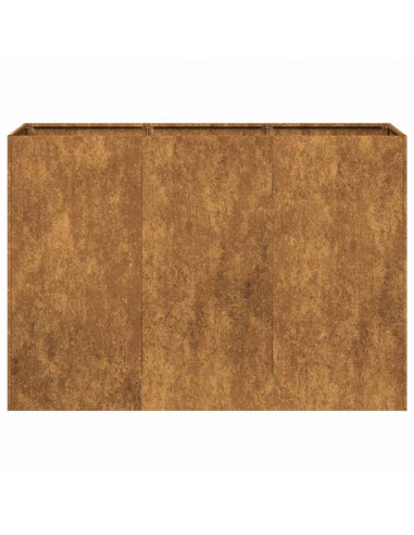 Fioriera Arrugginita 120x40x80 cm in Acciaio Corten