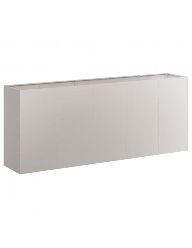 Fioriera Arrugginita 200x40x80 cm in Acciaio Corten