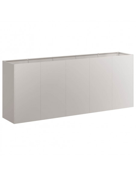 Fioriera Arrugginita 200x40x80 cm in Acciaio Corten