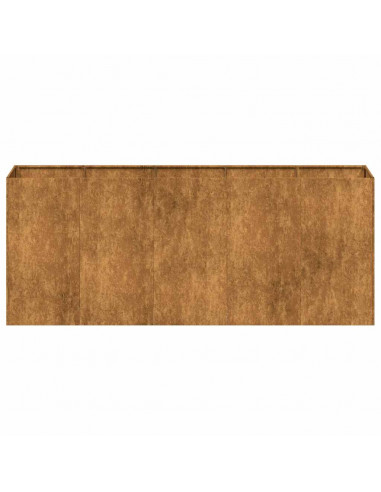 Fioriera Arrugginita 200x40x80 cm in Acciaio Corten