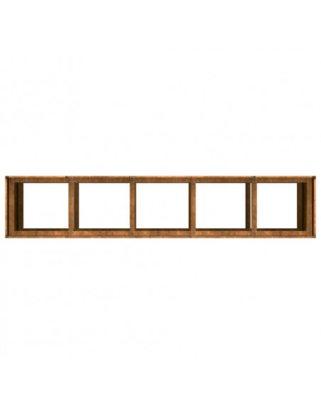 Fioriera Arrugginita 200x40x80 cm in Acciaio Corten