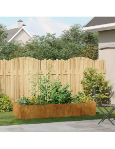 Fioriera Arrugginita 200x80x40 cm in Acciaio Corten 2