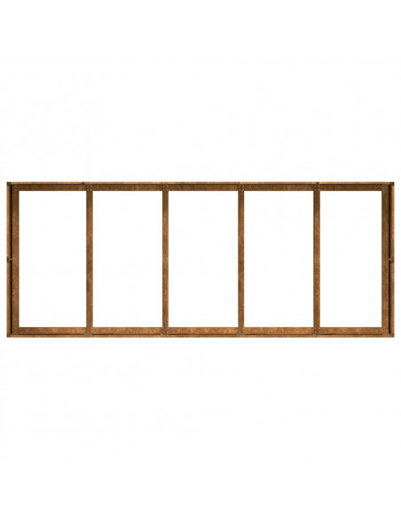 Fioriera Arrugginita 200x80x40 cm in Acciaio Corten