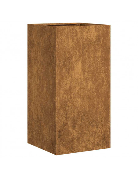 Fioriera Arrugginita 40x40x80 cm in Acciaio Corten
