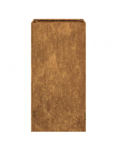 Fioriera Arrugginita 40x40x80 cm in Acciaio Corten