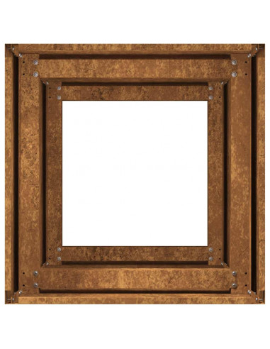 Fioriera Arrugginita 40x40x80 cm in Acciaio Corten