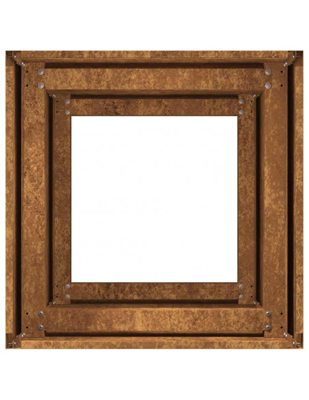 Fioriera Arrugginita 40x40x80 cm in Acciaio Corten