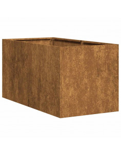 Fioriera Arrugginita 40x80x40 cm in Acciaio Corten