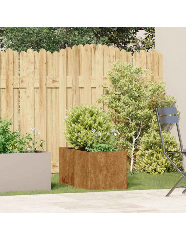 Fioriera Arrugginita 40x80x40 cm in Acciaio Corten