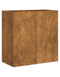 Fioriera Arrugginita 80x40x80 cm in Acciaio Corten