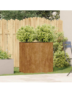 Fioriera Arrugginita 80x40x80 cm in Acciaio Corten 2