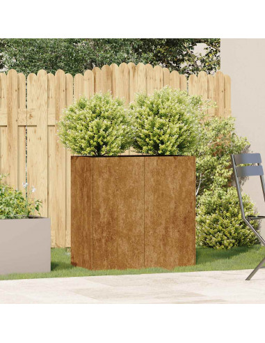 Fioriera Arrugginita 80x40x80 cm in Acciaio Corten