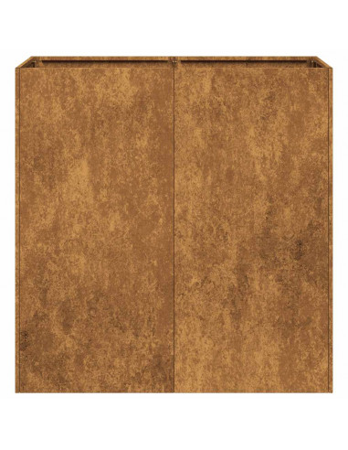 Fioriera Arrugginita 80x40x80 cm in Acciaio Corten