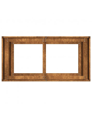 Fioriera Arrugginita 80x40x80 cm in Acciaio Corten