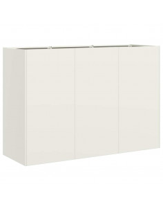 Fioriera Bianca 120x40x80 cm in Acciaio Laminato a Freddo