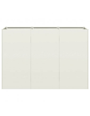 Fioriera Bianca 120x40x80 cm in Acciaio Laminato a Freddo