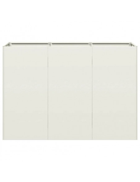 Fioriera Bianca 120x40x80 cm in Acciaio Laminato a Freddo