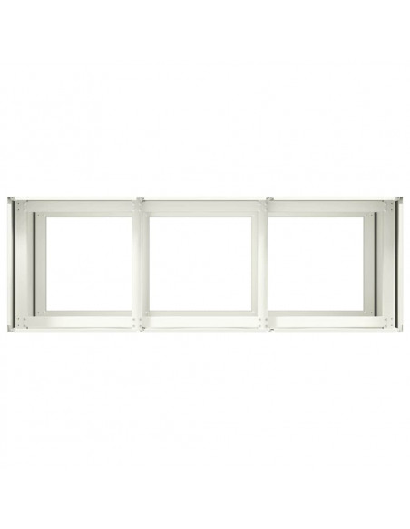 Fioriera Bianca 120x40x80 cm in Acciaio Laminato a Freddo