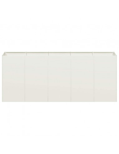 Fioriera Bianca 200x40x80 cm in Acciaio Laminato a Freddo