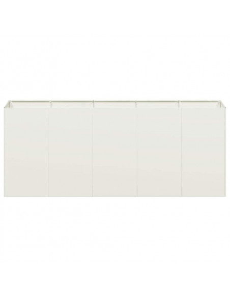 Fioriera Bianca 200x40x80 cm in Acciaio Laminato a Freddo