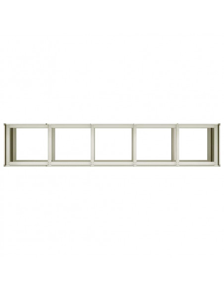 Fioriera Bianca 200x40x80 cm in Acciaio Laminato a Freddo
