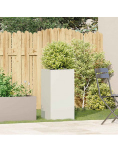 Fioriera Bianca 40x40x80 cm in Acciaio Laminato a Freddo 2