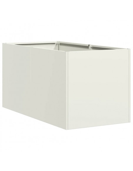 Fioriera Bianca 40x80x40 cm in Acciaio Laminato a Freddo