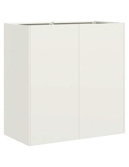 Fioriera Bianca 80x40x80 cm in Acciaio Laminato a Freddo