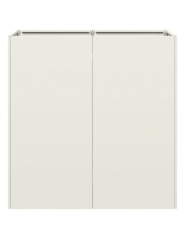 Fioriera Bianca 80x40x80 cm in Acciaio Laminato a Freddo