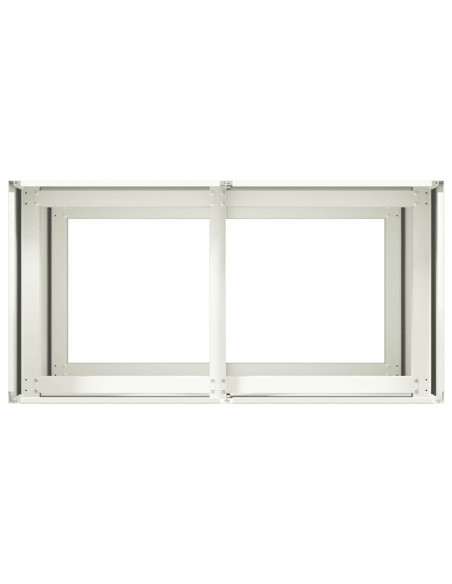 Fioriera Bianca 80x40x80 cm in Acciaio Laminato a Freddo