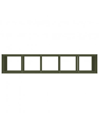 Fioriera Verde Oliva 200x40x80 cm in Acciaio Laminato a Freddo