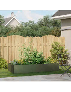 Fioriera Verde Oliva 200x80x40 cm in Acciaio 2