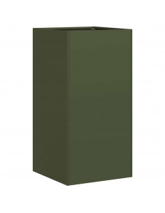 Fioriera Verde Oliva 40x40x80 cm in Acciaio Laminato a Freddo