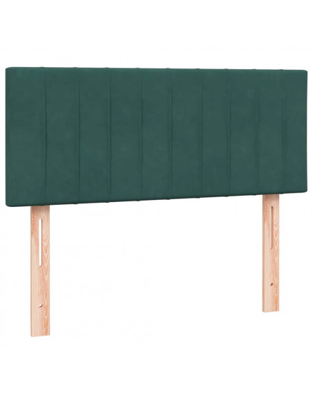 Giroletto a Molle con Materasso Verde Scuro 120x210 cm Velluto