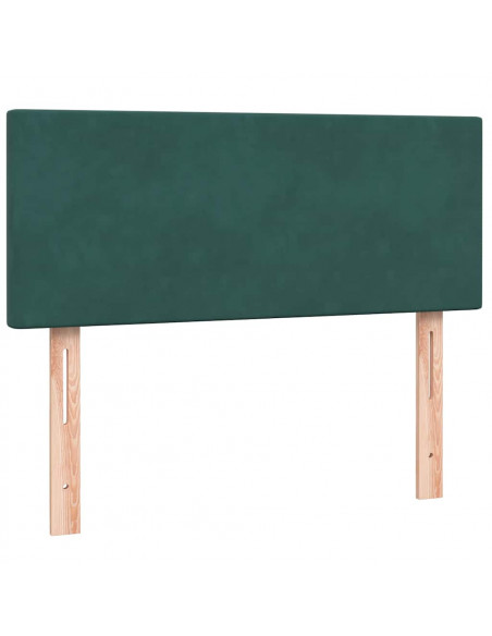 Giroletto a Molle con Materasso Verde Scuro 120x210 cm Velluto