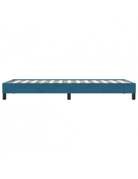 Giroletto senza Materasso Blu Scuro 100x210 cm in Velluto