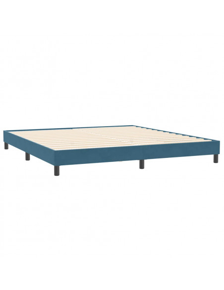 Giroletto senza Materasso Blu Scuro 200x210 cm in Velluto