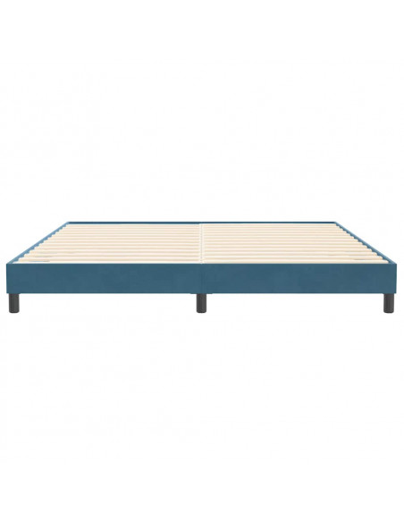Giroletto senza Materasso Blu Scuro 200x210 cm in Velluto