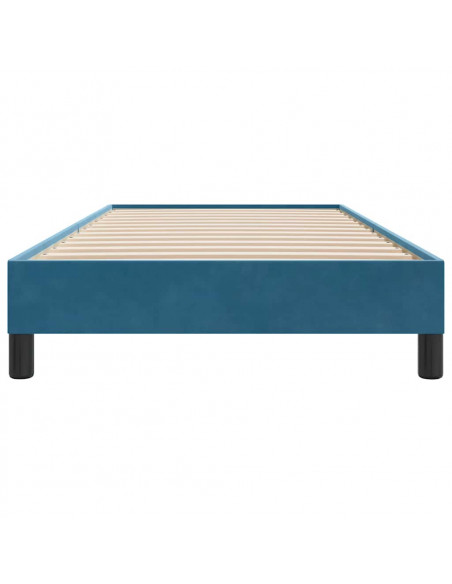 Giroletto senza Materasso Blu Scuro 90x210 cm in Velluto