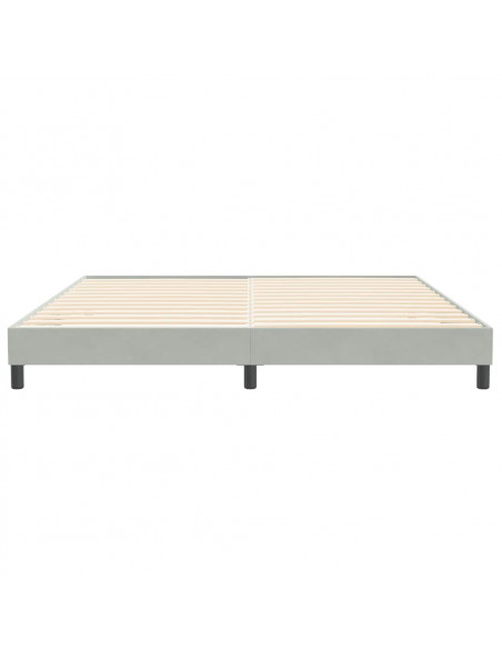 Giroletto senza Materasso Grigio Chiaro 200x210 cm Velluto