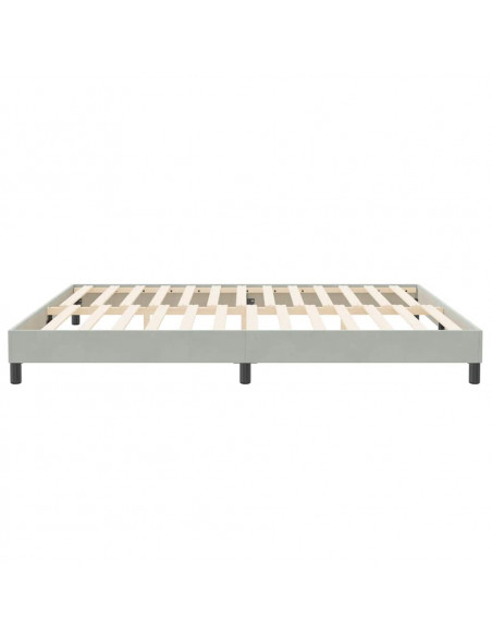 Giroletto senza Materasso Grigio Chiaro 200x210 cm Velluto