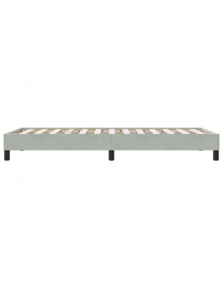 Giroletto senza Materasso Grigio Chiaro 90x210 cm Velluto