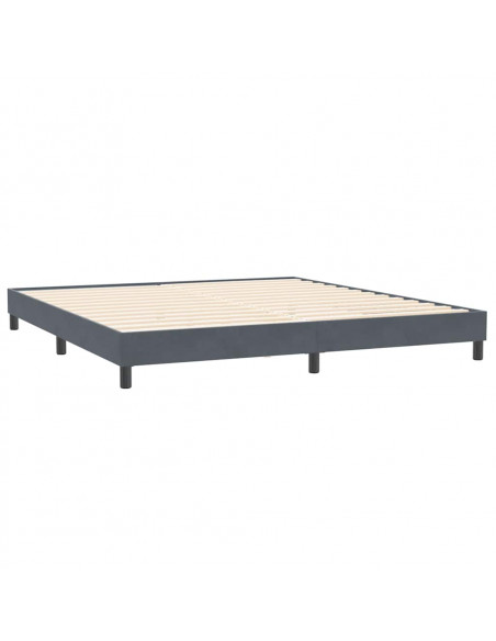 Giroletto senza Materasso Grigio Scuro 200x210 cm Velluto