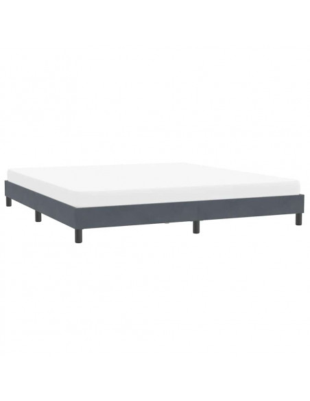 Giroletto senza Materasso Grigio Scuro 200x210 cm Velluto