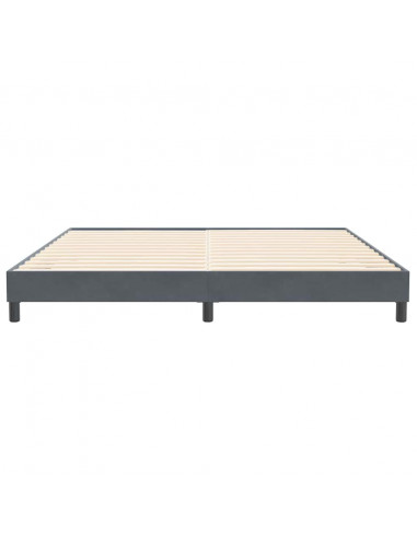 Giroletto senza Materasso Grigio Scuro 200x210 cm Velluto