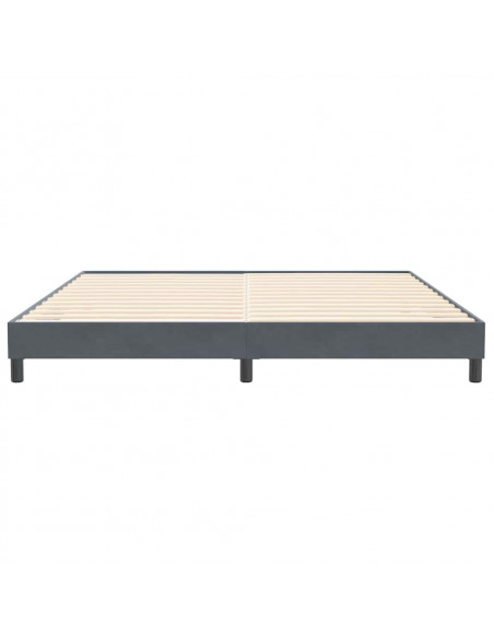 Giroletto senza Materasso Grigio Scuro 200x210 cm Velluto