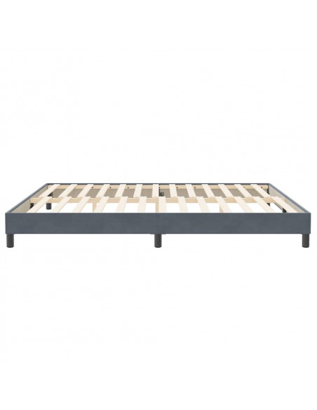 Giroletto senza Materasso Grigio Scuro 200x210 cm Velluto
