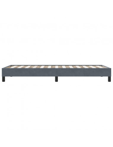 Giroletto senza Materasso Grigio Scuro 80x210 cm Velluto